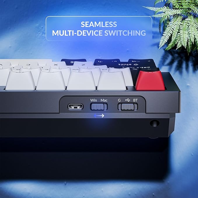 Keychron Q6 HE QMK Wireless 2.4 GHz Custom Keyboard, Rapid Trigger Bluetooth 100% Full-Size with Hall Effect Gateron Double-Rail Aurora Magnetic Switches Aluminum Compatible for Mac Windows Linux