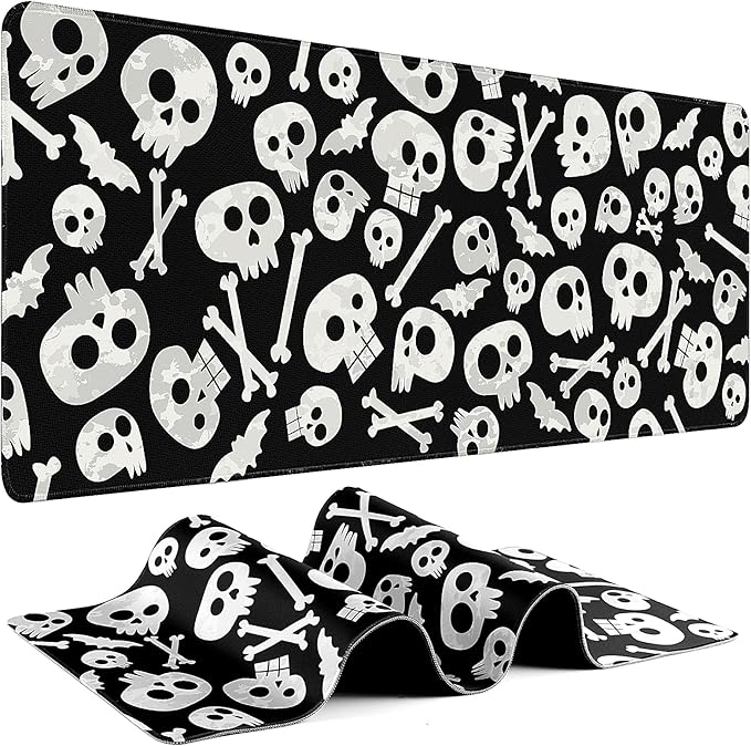 Gaming Mouse Pad - (31.5"×11.8") Skull Large Mouse Pads for Desk - Desk Mat for Keyboard and Mouse with Non-Slip Base, Desks Pad Matfor Game/Office & Home