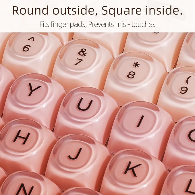 ZORNHER ZH100 Foundation Mechanical Keyboard,98% Pink Creamy Keyboard with Number Pad,Full Size Gaming Keyboard Cute,Jelly MOA Profile Round Keycaps,Creamy Sounding Linear Switches,PC Gaming