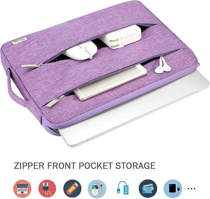 Voova Laptop Sleeve Carrying Case 13 13.6 Inch Compatible with MacBook Air 13 M1/M2/M3/M4, MacBook Pro 13/14, IPad Pro 13, Waterproof Slim Computer Cover Bag, Lavender
