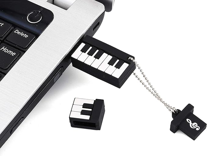 USB Flash Drive, 8GB / 16GB / 32GB USB2.0 Cute Shape USB Memory Stick Date Storage Pendrive Thumb Drives (32GB, Piano)