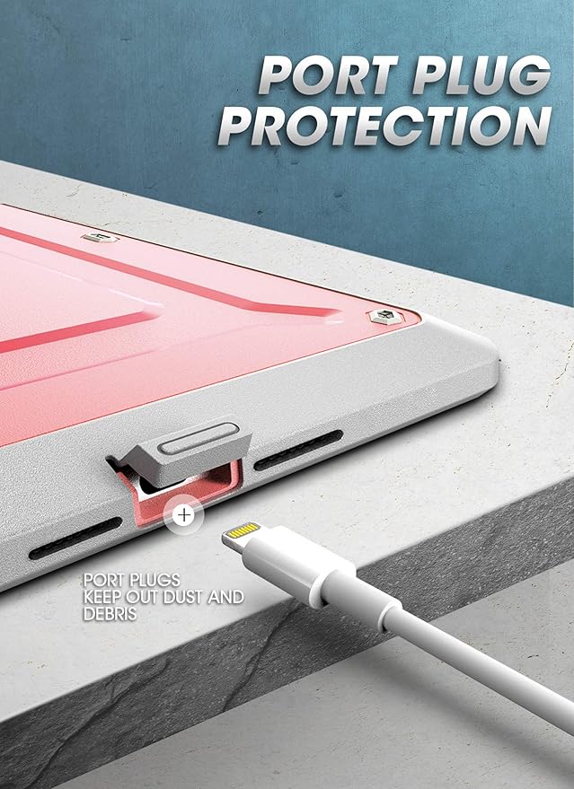 SUPCASE for iPad 9th Generation Case with Screen Protector (Unicorn Beetle Pro), [Built-in Stand] Heavy Duty Rugged Protective Case for iPad 10.2 9th / 8th / 7th Generation (2021/2020/2019), RoseGold