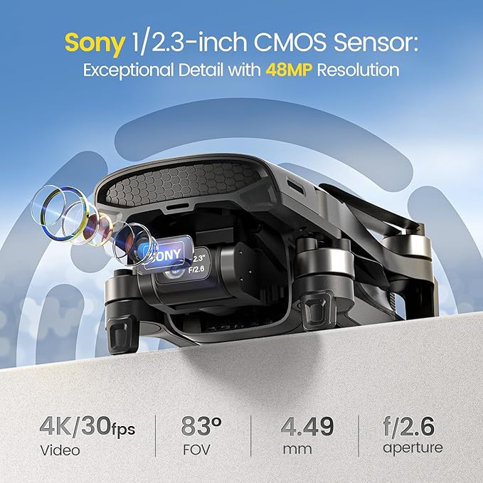 Holy Stone HS900 Drone with Camera for Adults, 3-Axis Gimbal, 8K Photo, 4K/30FPS Video, 20000Ft Transmission, AI Follow Me, Smart Return, QuickShots, Beginner-Friendly