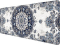Boho Carpet Style Desk Pad Mouse Pad Bohemian Mandala Blue Mousepad XL Large Gaming Mouse Pad Laptop Keyboard Mat Desk Pad Office Home Decor for Women Girl 31.5"x11.8"