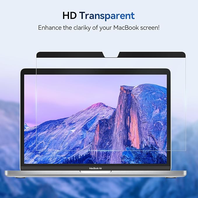 Magnetic Anti Blue Light Screen Protector for MacBook Air/Pro 13 Inch (2016-2022, M1, M2 ), Removable MAC 13.3" Blue Light Filter, Bubble-Free Install, Eye Protection Glare Laptop Screen Protector