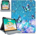 Rotating iPad Air 11-Inch Case M4/M3/M2, Case for iPad Air 5th/4th Generation 10.9 Inch,360 Swivel Multi-Angle Adjustable Stand Pencil Holder/Pocket/Hand Strap iPad Pro 11-inch case Flowers Butterfly