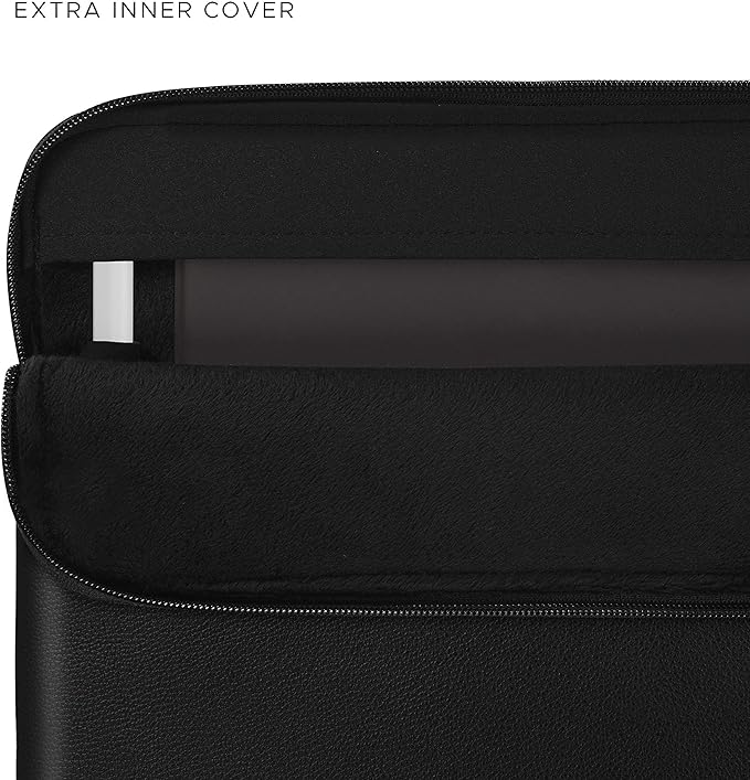 Comfyable Tablet Sleeve Compatible with iPad Air 13 inch M4 2026, iPad Pro 13" M5 with Magic Keyboard & Pencil Holder - PU Leather Bag Slim Protective Cover Case - Black Pebbled