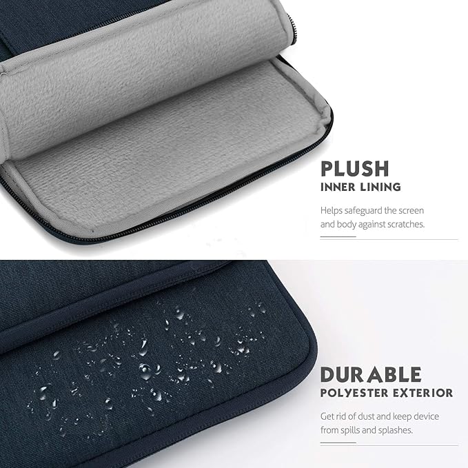 MoKo 10-13 Inch Tablet Sleeve Bag Carrying Case with Pockets Fits New 13-inch iPad Air M4 2026 & Pro M5,Pro 12.9/11,iPad 10th/Air 5/4th 10.9,i-Pad 7/8/9th 10.2, Galaxy Tab S8+/S9+ 12.4, Indigo
