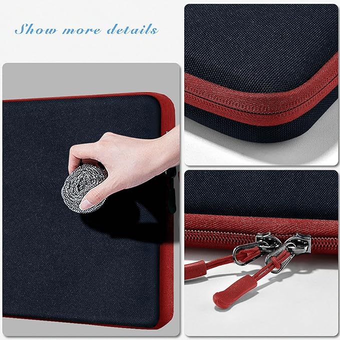 Hseok Laptop Case 13 Inch Sleeve Compatible with MacBook Neo 13, MacBook Air Pro 13 M5/M4/M3/M2/M1, iPad Pro Air 12.9" 13", XPS 13, Protective Computer Bag with Side Pocket & Dual Zippers,B02K02