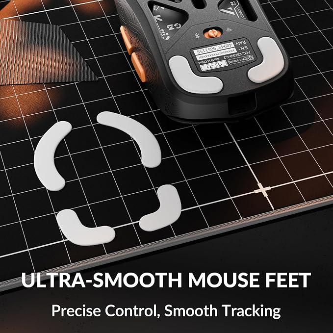 Keychron G3 8K Carbon Fiber Wireless Gaming Mouse, 30000 DPI - PAW 3950 Sensor, 47±3g Ultra-Lightweight, Wired/BT/2.4GHz, 160Hr Battery Life, 5 Programmable Buttons, Windows/Mac/Linux - Black