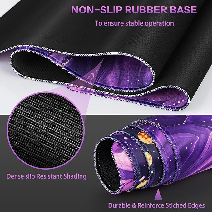 Canjoy Gaming Mouse Pad, 31.5x15.7inch Large Extended Mousepad Big Computer Desk Mat for Keyboard and Mouse Full Desk Mouse Mat with Non-Slip & Rubber Base