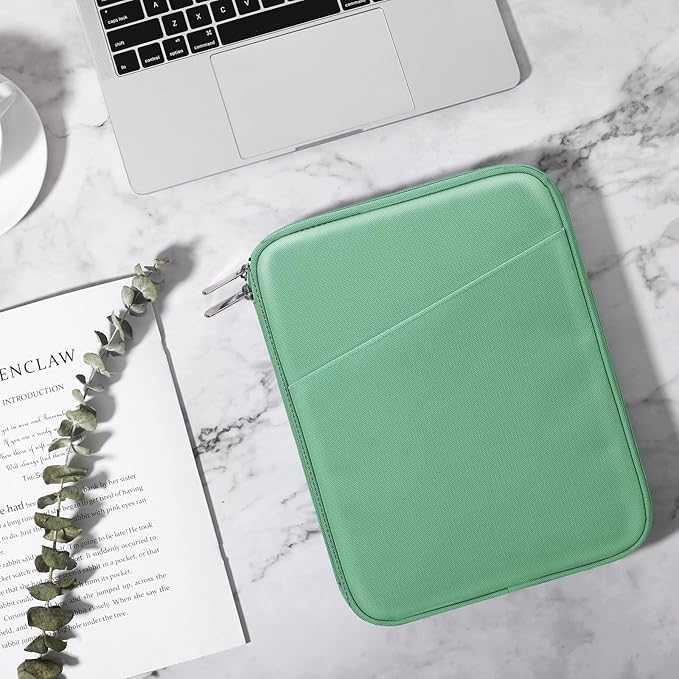 TiMOVO 9-11" Tablet Sleeve Bag for iPad 11-inch A16 2025, iPad 10.9"/10.2"| Air 11 Inch/5th/4th Gen. 10.9", Galaxy Tab A9+/A11Plus 11", Protective Bag with Pocket, Bodhi Green