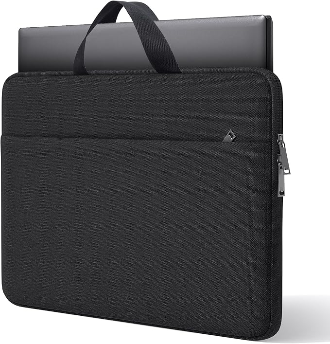 17 17.3 inch Laptop Sleeve Case for 2026 2025 HP 17 inch Touchscreen Computer, HP Envy/Pavilion, Shockproof-Padded Travel Carrying Laptop Bag with Accessory Pockets, Black