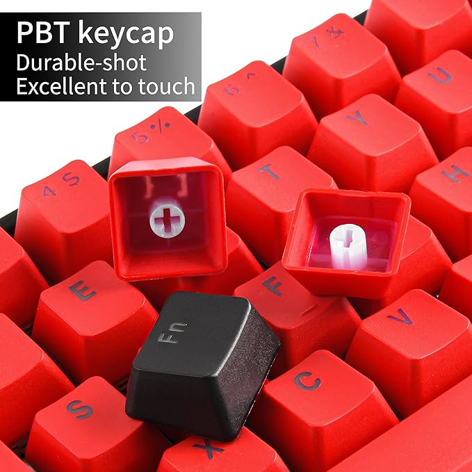 GTSP Gk61 SK61 60% Mechanical Keyboard, Custom Hot Swappable 60 Percent Gaming Keyboard with RGB Backlit, NKRO, Water-Resistant, Type-C Cable for Win/PC/Mac (Gateron Optical Yellow, Milan)
