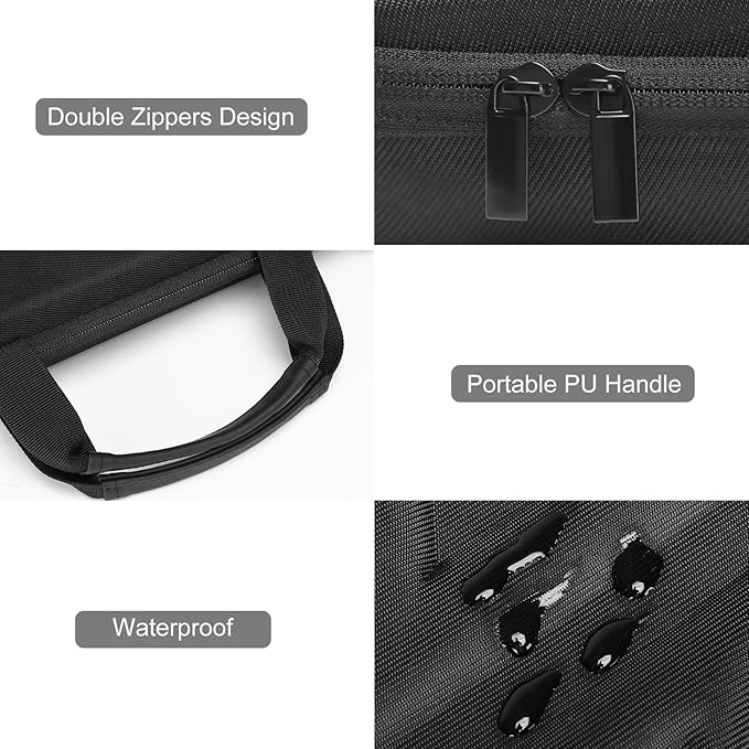 MOSISO 17-17.3 inch Laptop Hard Case, 17 inch Shockproof Waterproof Laptop Case Hard Shell Compatible with MacBook HP Dell, Carrying Sleeve Computer Bag with Sturdy Handle&Front Pocket&Belt, Black