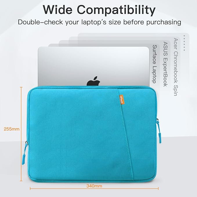 JETech Laptop Sleeve for 13-14Inch MacBook Neo (A18 Pro), MacBook Air/Pro (M1-M5) 2020-2026, 13-13.6 Inch Notebook, Waterproof Shock Resistant Bag Case with Accessory Pocket (Blue)