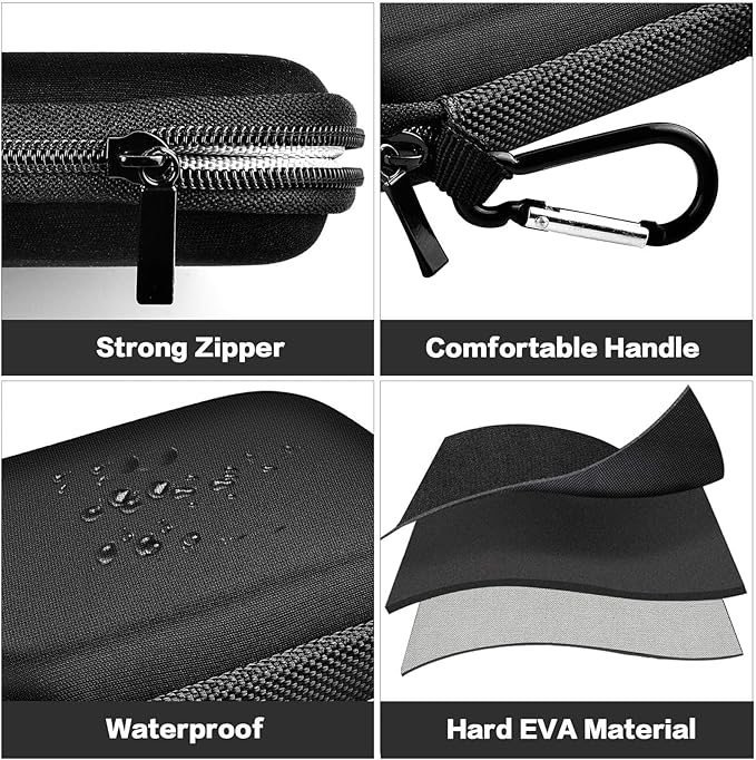 Hard Case Compatible with SanDisk 500GB/ 1TB/ 2TB/ 4TB Extreme Portable SSD - Up to 1050MB/s - USB-C, USB 3.2 Gen 2 - External for Solid State Drive. Carrying Travel Holder for USB Cables (Box Only)