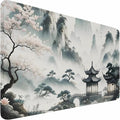 Large Gaming Mouse Pad, 31.5x15.7 inch Large Extended Computer Keyboard Mouse Mat, Water Resist Non-Slip Mousepad Rubber Base Long XXL Mouse Pad for Work & Gaming, Office & Home, Sakura Ancient City