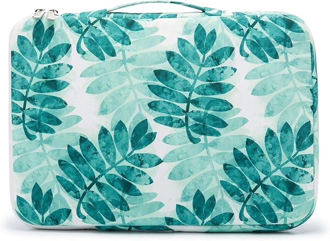 Kinmac 360° Heavy Duty Protective Laptop Computer Sleeve case Bag Cover with Handle for MacBook Pro 14 inch,14 inch-14.4 inch HP Lenovo Dell ASUS Acer Laptop (Olive Leaf)