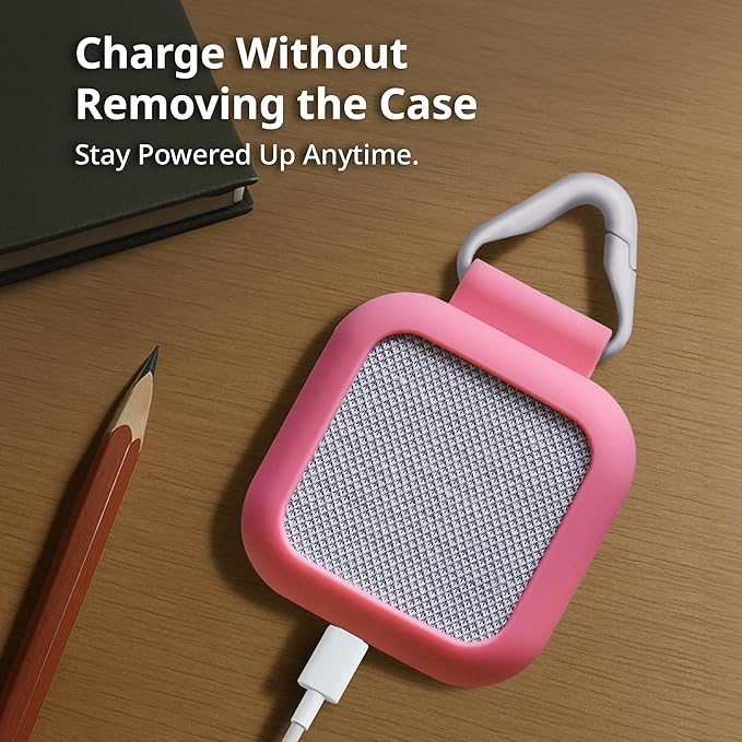 BoT Talk® GPS Tracker for Kids with Cherry Silicone Case - AI-Powered GPS Tracker with Audio, Real-Time Tracking & Alerts - Compact Kids Tracking Device with Monthly Subscription, Made in Japan