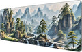 Thin Extended Gaming Mouse Pad （31.5 * 11.8 * 0.08 inch） with Stitched Edges Large Mousepad Long XXL Keyboard and Mouse pad Desk Mat for Gaming Office & Home - Landscape Painting