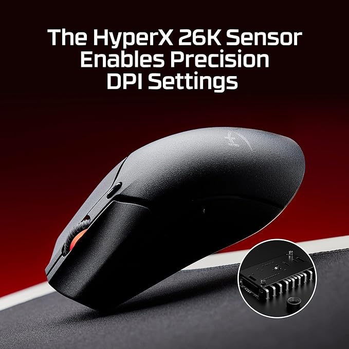 HyperX Pulsefire Haste 2 Mini – Wireless Gaming Mouse for PC Compact Lightweight Bluetooth 2.4GHz Black