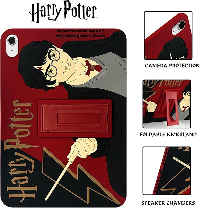 Harry Potter iPad Case - 10.9 Inch Case for iPad 10th Generation (2022) & A16 11th Generation 11 inch (2025) - Tablet Cover with Stand, Shockproof Silicone Protector