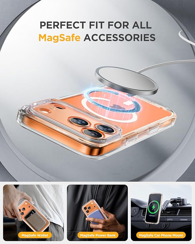 Miracase Magnetic for iPhone 17 Pro Max Case with Privacy Screen Protector [Compatible with MagSafe],Full Camera Protection and Full Body Shockproof Bumper 17 Pro Max Phone Cover 6.9", Clear