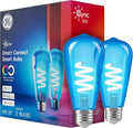 Cync GE Smart LED Light Bulb, ST19 Edison Style, Room Decor Aesthetic, Color Changing WiFi Light, 60W Equivalent, Compatible with Alexa and Google Home (Pack of 2)