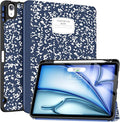 Soke Case for New iPad Air 11 Inch (M4/M3/M2, 2026-2024), iPad Air 5th/4th Generation 10.9 Inch (2020-2022) with Pencil Holder, Soft TPU Back Cover & Auto Sleep/Wake, Book Navy