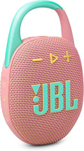 JBL Clip 5 - Ultra-Portable, Waterproof & Dustproof Bluetooth Speaker, Big JBL Pro Sound with Punchy bass, Integrated Carabiner, Up to 12 Hours of Play, Made in Part with Recycled Materials (Pink)