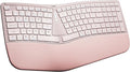 Nulea RT07B Wireless Ergonomic Keyboard - Split Keyboard, Wrist Rest, Natural Typing, Bluetooth and USB Connectivity, USB-C Rechargeable,Compatible with Windows Mac (Silver White)