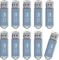 LinkMore 64GB (10 Pack) NR35 USB Flash Drive – USB 3.2 Memory Stick with Cap and Keychain Loop, Up to 70MB/s Read, 10MB/s Write – Plug & Play USB Drive for PC, Mac, TV, Car