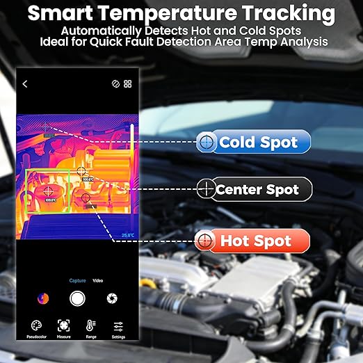 USB-C Thermal Imaging Camera for Android, Plug-and-Play Infrared Imager, TISR 240×240 & 25Hz Smooth Scan, -4°F to 1022°F, Pocket-Sized Tool for Water Leak Detection, HVAC, Electrical & DIY Inspection