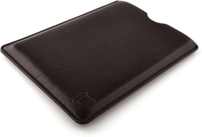 Dockem Executive Sleeve for iPad mini 6, 5, 4, 3, 2, 1: Premium Synthetic Leather Tablet Case: Slim, Microfiber Lined, Professional, Protective Cover (Dark Brown)