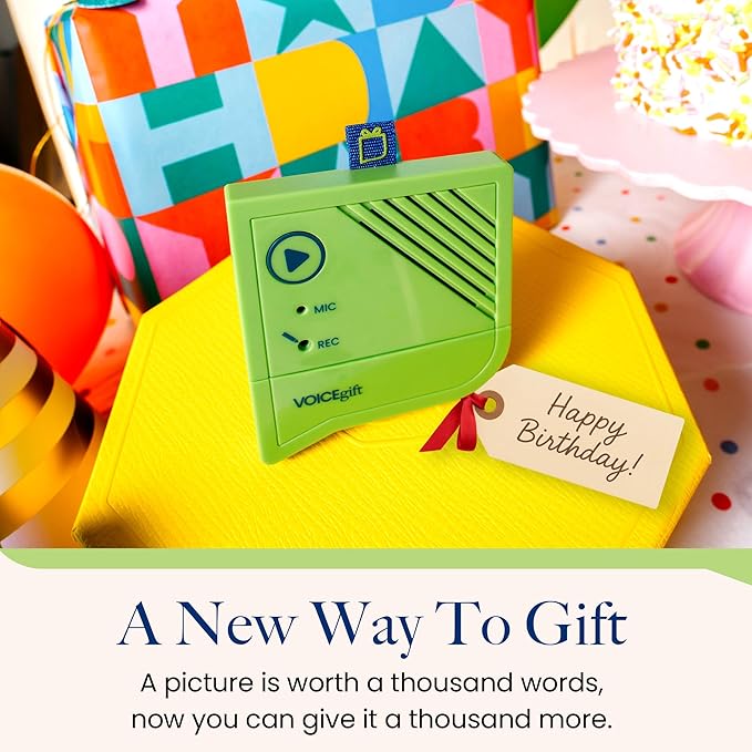 Voicegift Voice-Over® Mini Voice Recorder for Picture Frame, Mini Voice Recorder with Playback Audio & Digital Recorder for Picture Frame - Customizable Sound Gifting & Crafting