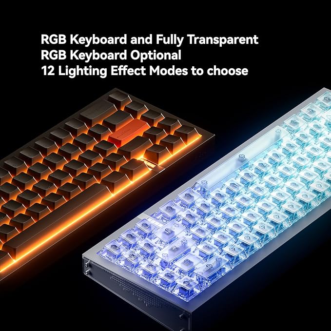 MelGeek REAL67 Wired Gaming Keyboard with RGB, Magnetic Keyboard with Hall Effect, Rapid Trigger, Hot-Swappable, Snap Tap & Adjustable Actuation, Online HIVE Custom(Calcium- Gray)