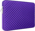 RAINYEAR 15 Inch Laptop Sleeve Diamond Foam Shock Resistant Padded Case Fluffy Lining Cover Carrying Bag Compatible with 15.4" MacBook Pro/Air, Surface Laptop 3/4 15", New XPS 15 Touch (Purple)