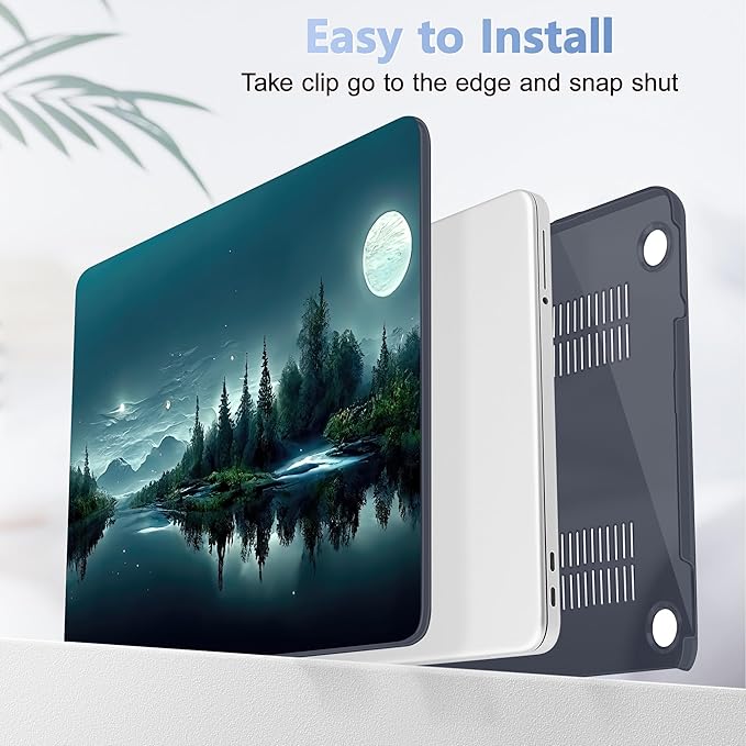 Tuiklol for 2026 MacBook Neo 13 Inch A18 Pro Chip Case, (Model A3404) Anti-Scratch Anti-Drop Slim Hard PC Shell Case with Shockproof Protective MacBook Neo Laptop Cover, Night Dark Forest