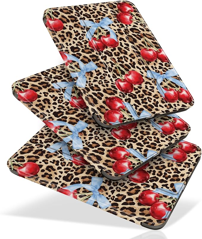 DONGKE for iPad mini 7 (A17 Pro) 2024 & iPad mini 6 2021 8.3 Inch, Slim Foldable Stand Hard PC Translucent Back Shell Smart Cover for iPad mini 7th/6th Generation [Auto Wake/Sleep] - Leopard