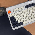 Womier Low Profile Keycaps - PBT Shine Through Keycaps 60 65 75 100 Percent, Retro Keyboard Key caps Full Size for Cherry Gateron MX Switches Mechanical Keyboard, Retro Carbon Color