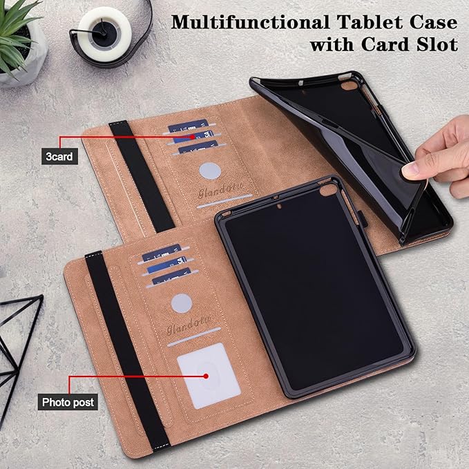 Case for iPad mini 5 (2019)/ iPad mini 4 / iPad mini 3/2/1 Case,PU Leather Flip Stand Card Slots Shockproof Cover with Pencil Holder - Mandala Flower