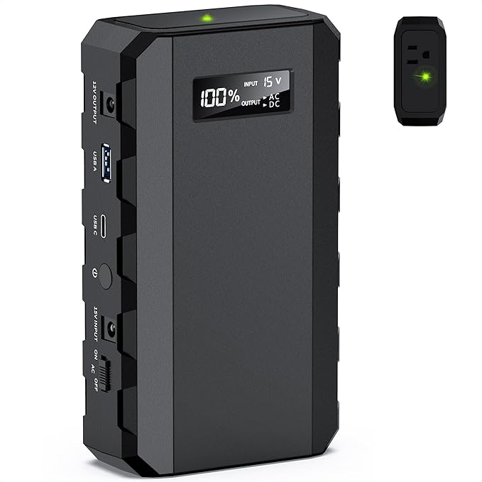 Apowking Power Bank with AC Outlet, 65W Portable Laptop Battery Bank Fast Charging, 88.8Wh 24000mah Power Station for Outdoor Camping PowerBank Travel Home Power Backup