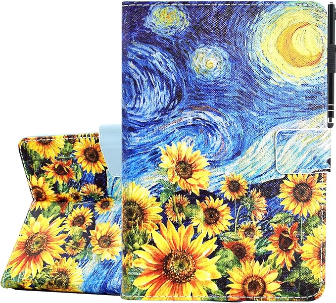 for iPad 9.7 inch Case iPad 6th/5th Generation Case 2018 2017, PU Leather Folio Stand Cute Protective Cover for iPad 9.7 inch/Pro 9.7/Air 2/Air 1, Auto Sleep/Wake, Starry Night