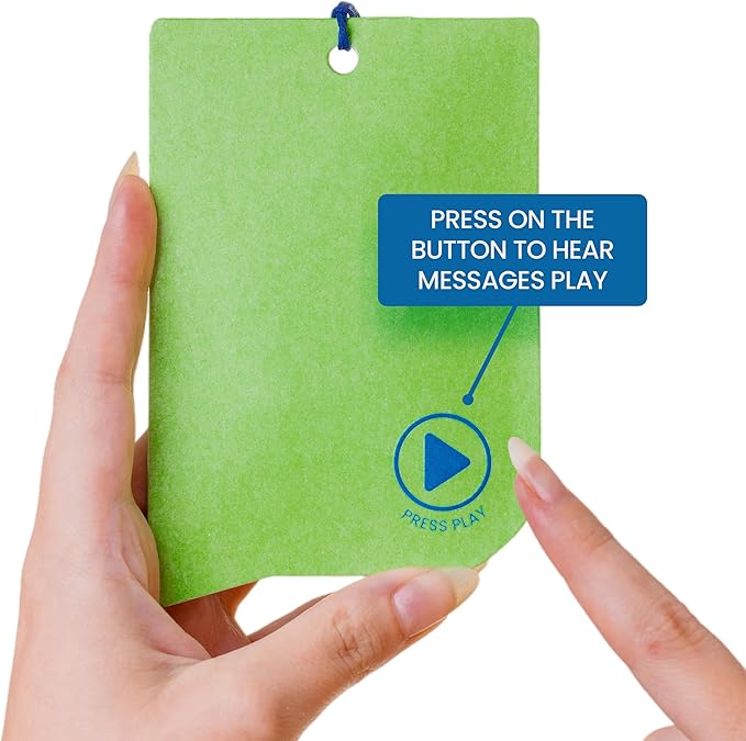 VOICEGIFT 60-Second Audio Recorders for Gift, Back to School Voice Recordable GiftTags for Teachers & Students | Multicolor | 4 Pack
