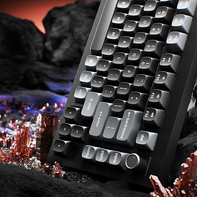 Keychron V1 Ultra 8K Polling Rate Wireless (2.4 GHz & Bluetooth) ZMK Customizable Mechanical Keyboard with Hot-swappable Switches 660-Hr Battery PBT Keycaps for Mac Windows Linux