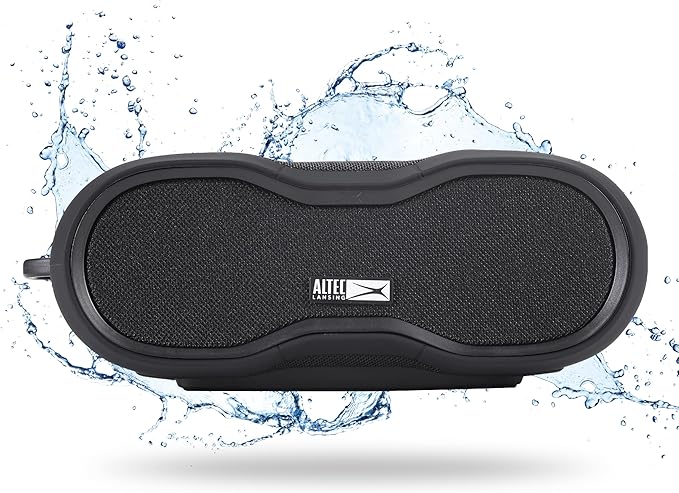 Altec Lansing - BoomJacket Wireless Bluetooth Speaker, Magnetic Waterproof Speaker, IPX7 Outdoor Speaker with 24H Playtime, Portable Speaker with Carabiner, Mountable, Quick Charge
