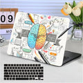 Funut for MacBook Air 13 inch Case M5 M4 M3 M2 2026 2025-2022 A3449 A3240 A3113 A2681, Funut Plastic Laptop Hard Shell Case & Keyboard Cover for M5 MacBook Air 13 inch, 11Cartoon Brain