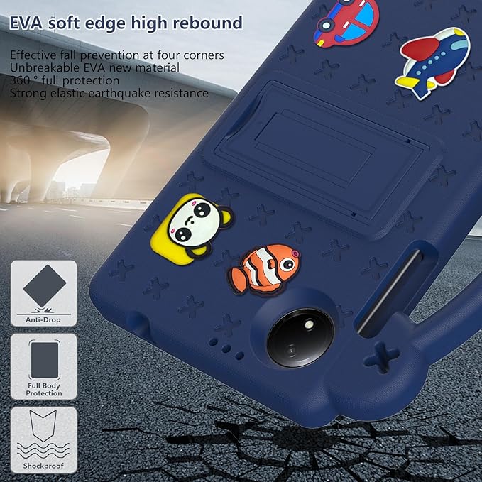 AKABEILA Compatible with Doogee U11/U11 Pro 2025 11 inch/Tab G6/Tab G6+ 11 inch/Infinix Xpad 20 2025 inch/Umidigi G7 Tab Pro 2024 11 inch Tablet Case, Shoulder Strap & Stand Handle Navy Blue
