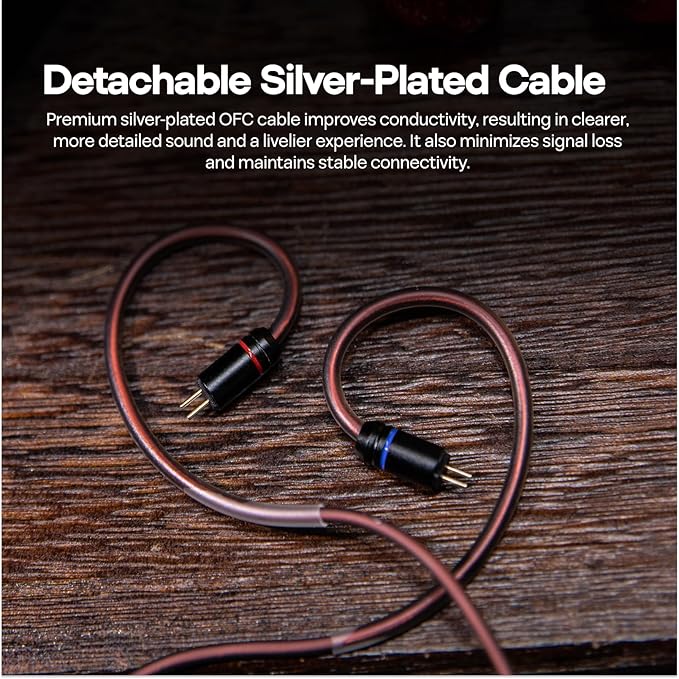 Linsoul TANGZU Wan'er S.G II in Ear Monitor,HiFi Wired Earbuds,10mm Dynamic Driver PET Diaphragm Gaming IEM Earphones with 2Pin Detachable OFC Cable for Audiophile DJ Stage (Red Lion, 3.5mm No Mic)